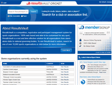 Tablet Screenshot of cricket.resultsvault.com