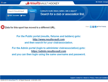 Tablet Screenshot of hockey.resultsvault.com